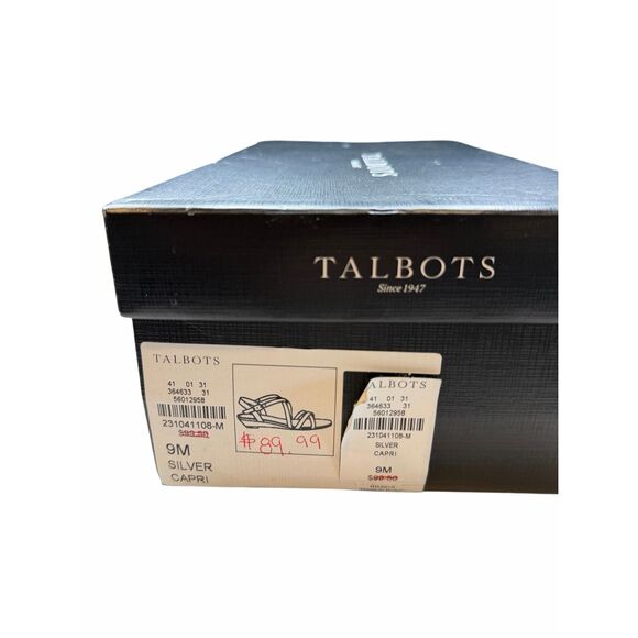 Talbots silver capri strappy sandals- size 9 - Picture 7 of 7